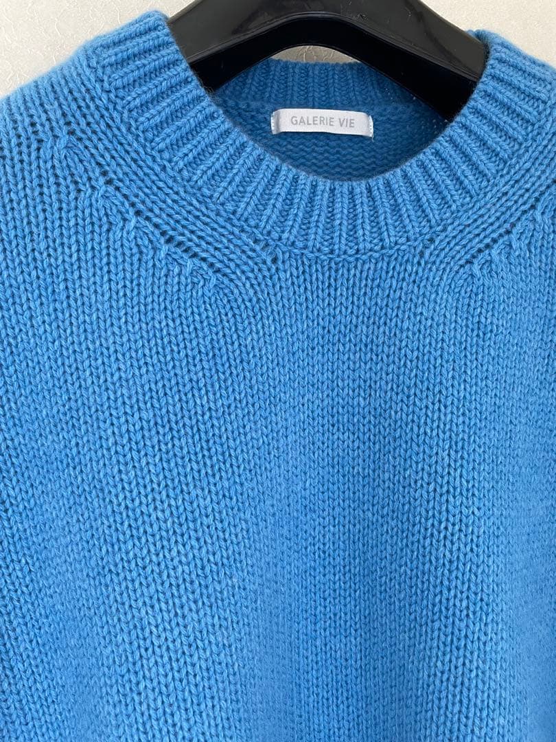 ギャルリーヴィー ファインウールクルーネックプルオーバー ニット Mサイズ