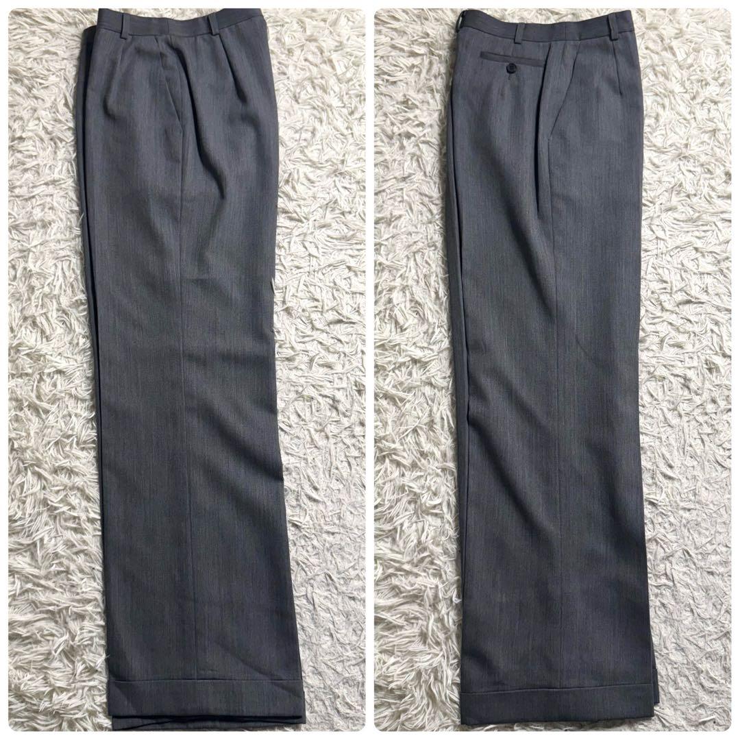 バーバリーロンドン パンツスーツ セットアップ テーラード 2B グレー M〜L