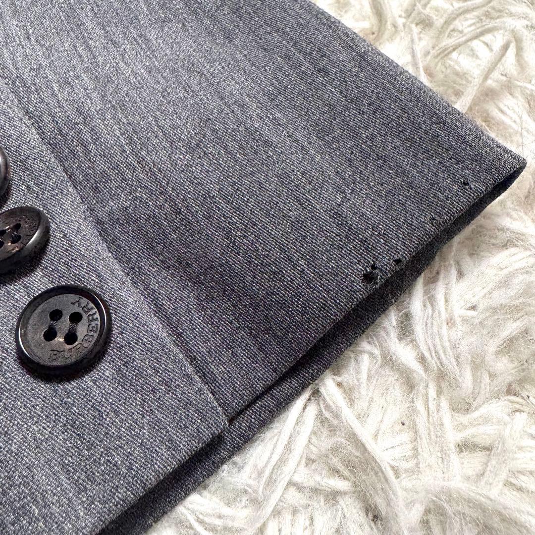 バーバリーロンドン パンツスーツ セットアップ テーラード 2B グレー M〜L