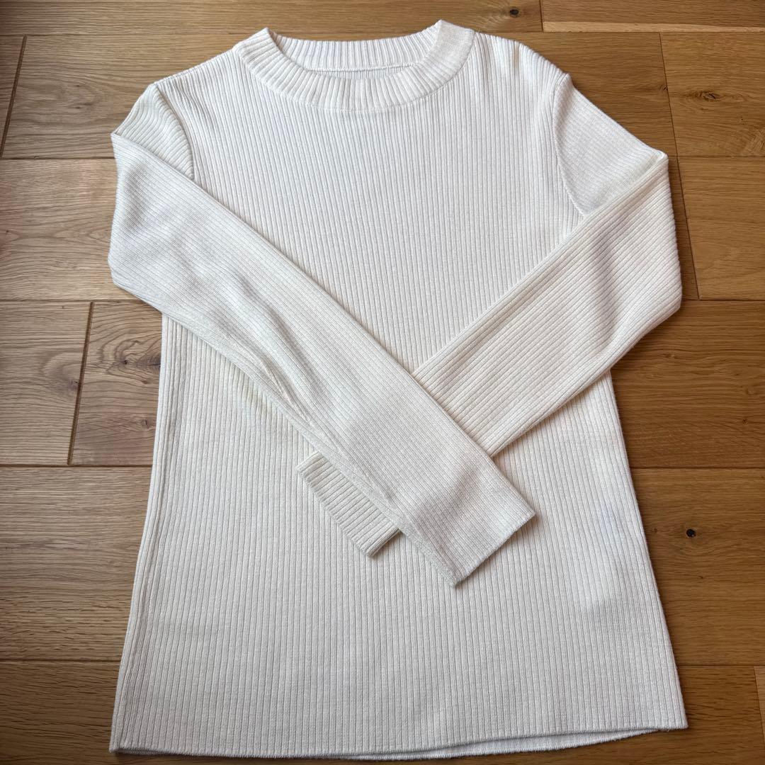 our 洗えるハイネックニット オフホワイト