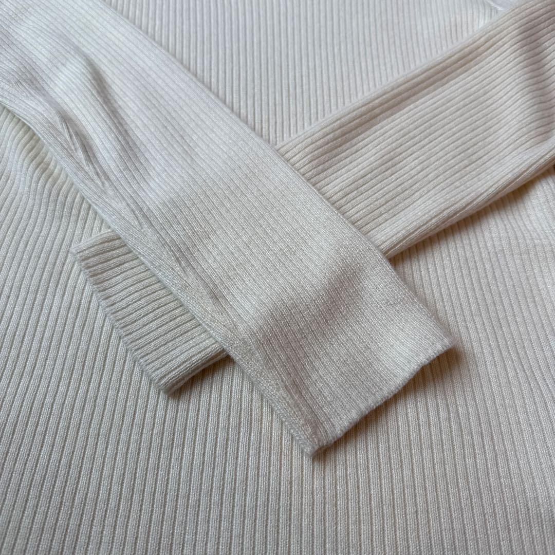 our 洗えるハイネックニット オフホワイト