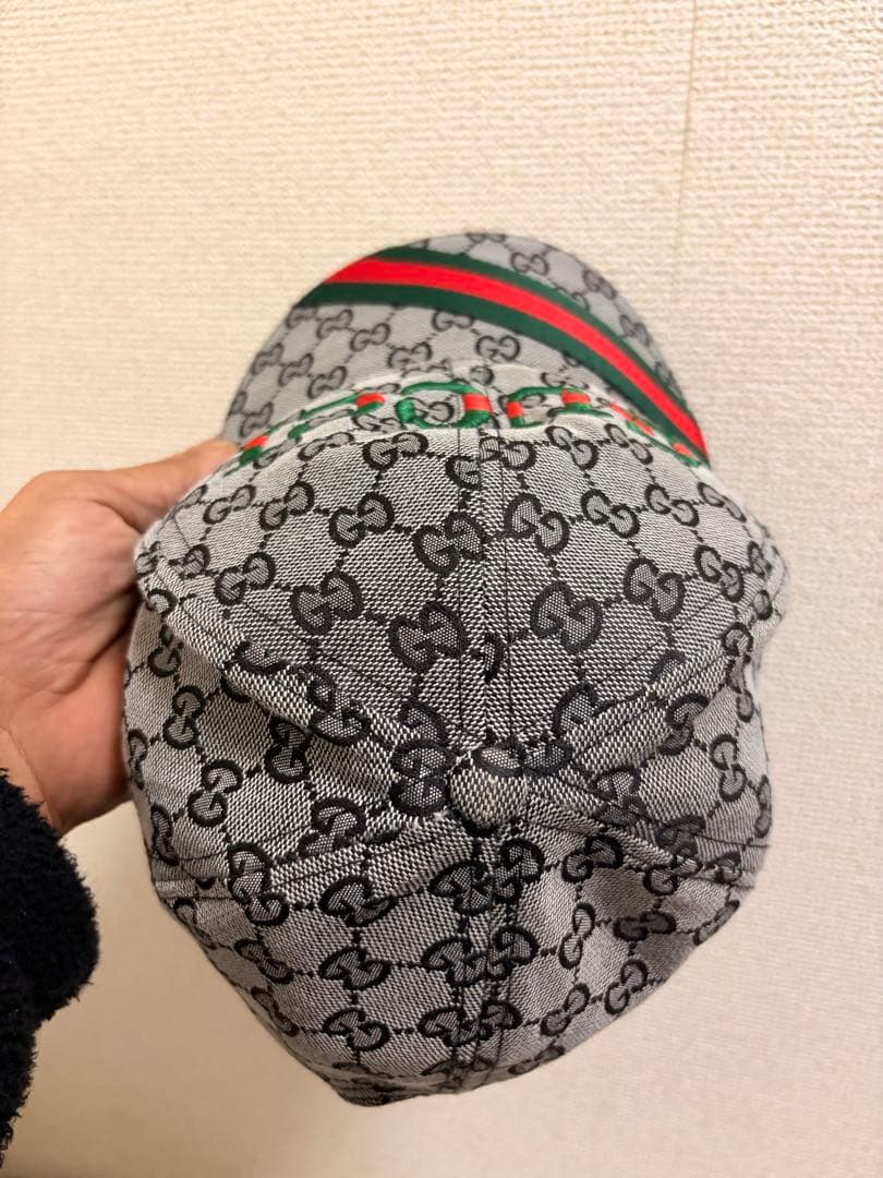 GUCCI グッチ GGキャンバス キャップ シェリーライン ロゴ刺繍