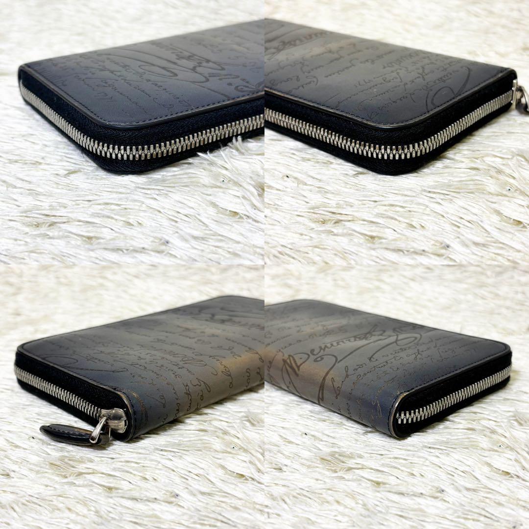【極美品】ベルルッティ 長財布 イタウバ カリグラフィ スクリットレザー グレー