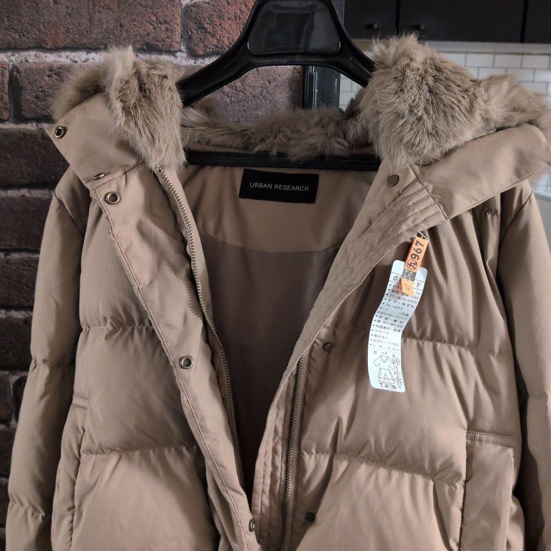 URBAN RESEARCH ラビットフードストレッチショートダウン