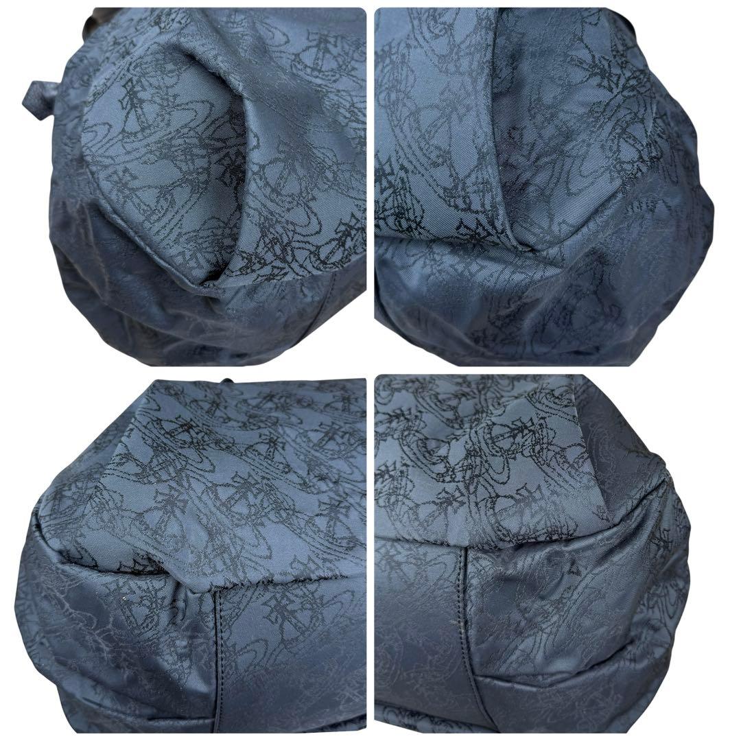 【美品】ヴィヴィアンウエストウッド ヤスミン ボストンバッグ オーブ総柄 グレー