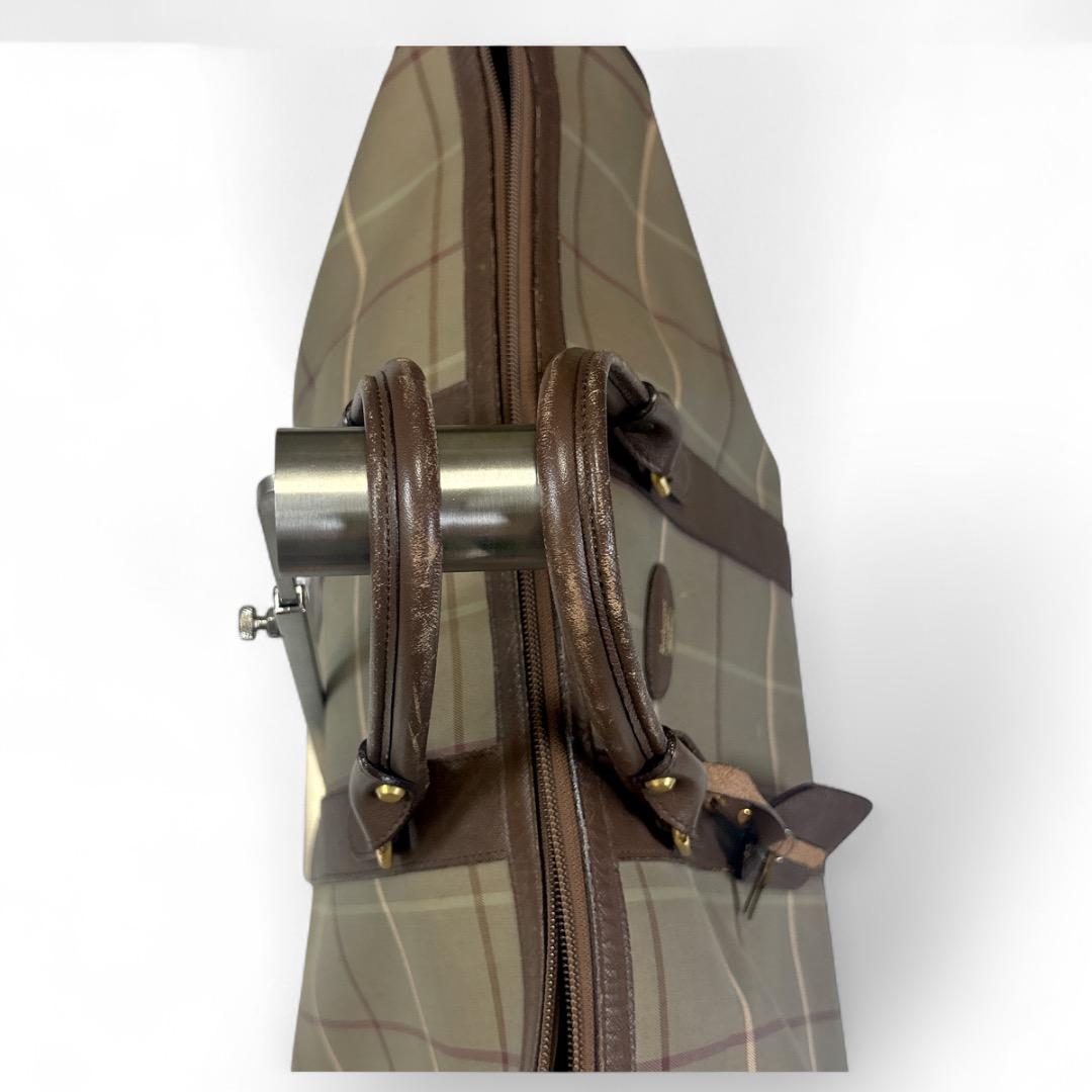 バーバリー 大容量 チェック柄 ボストンバッグ 美品　ポーチ付き　旅行