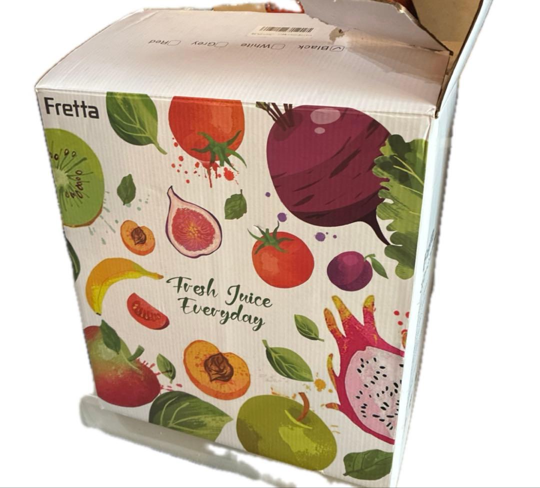 Fretta ジューサー 10.8cm広い投入口 1L大容量 スロージューサー