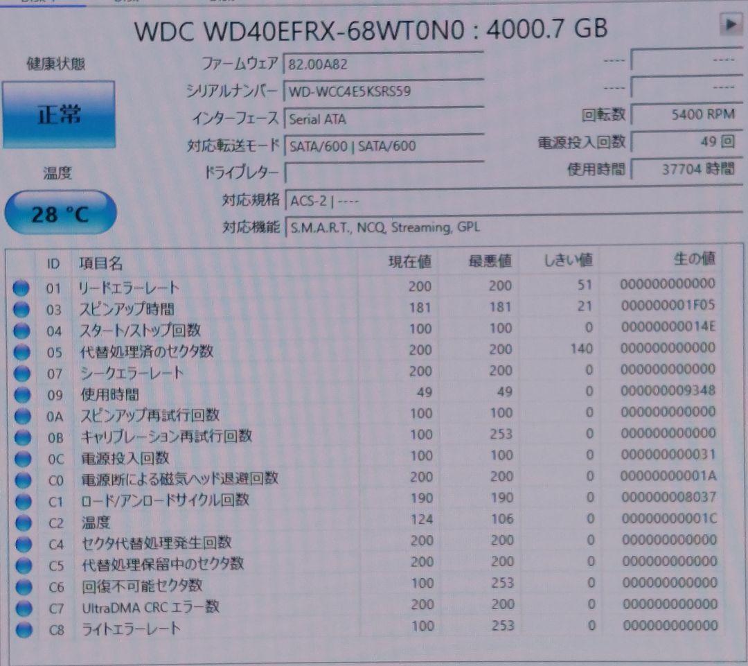 WD Red 4TB 内蔵型ハードディスクドライブ
