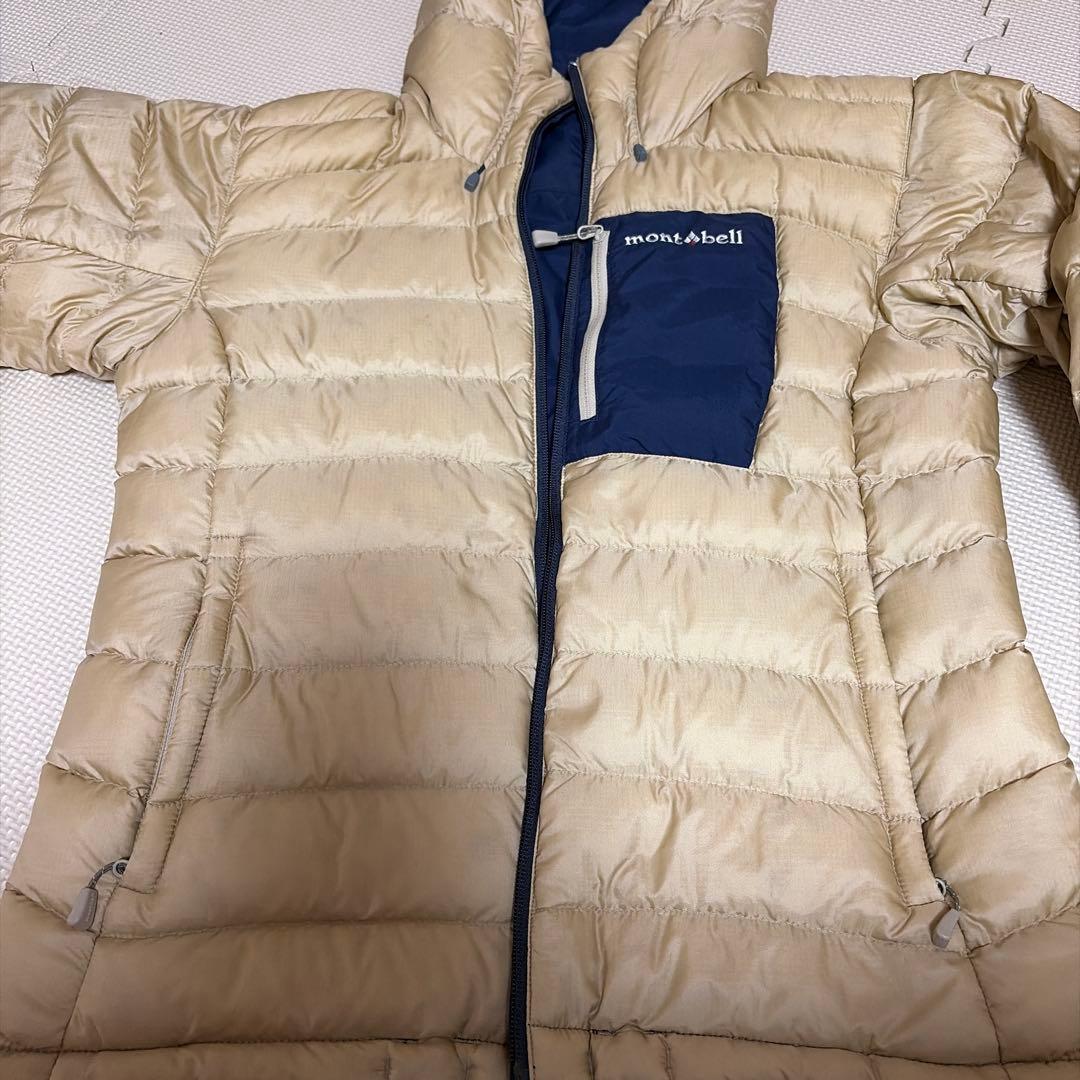 モンベル　コロラドパーカ　ダウンジャケット　M　ベージュ　ネイビー　紺