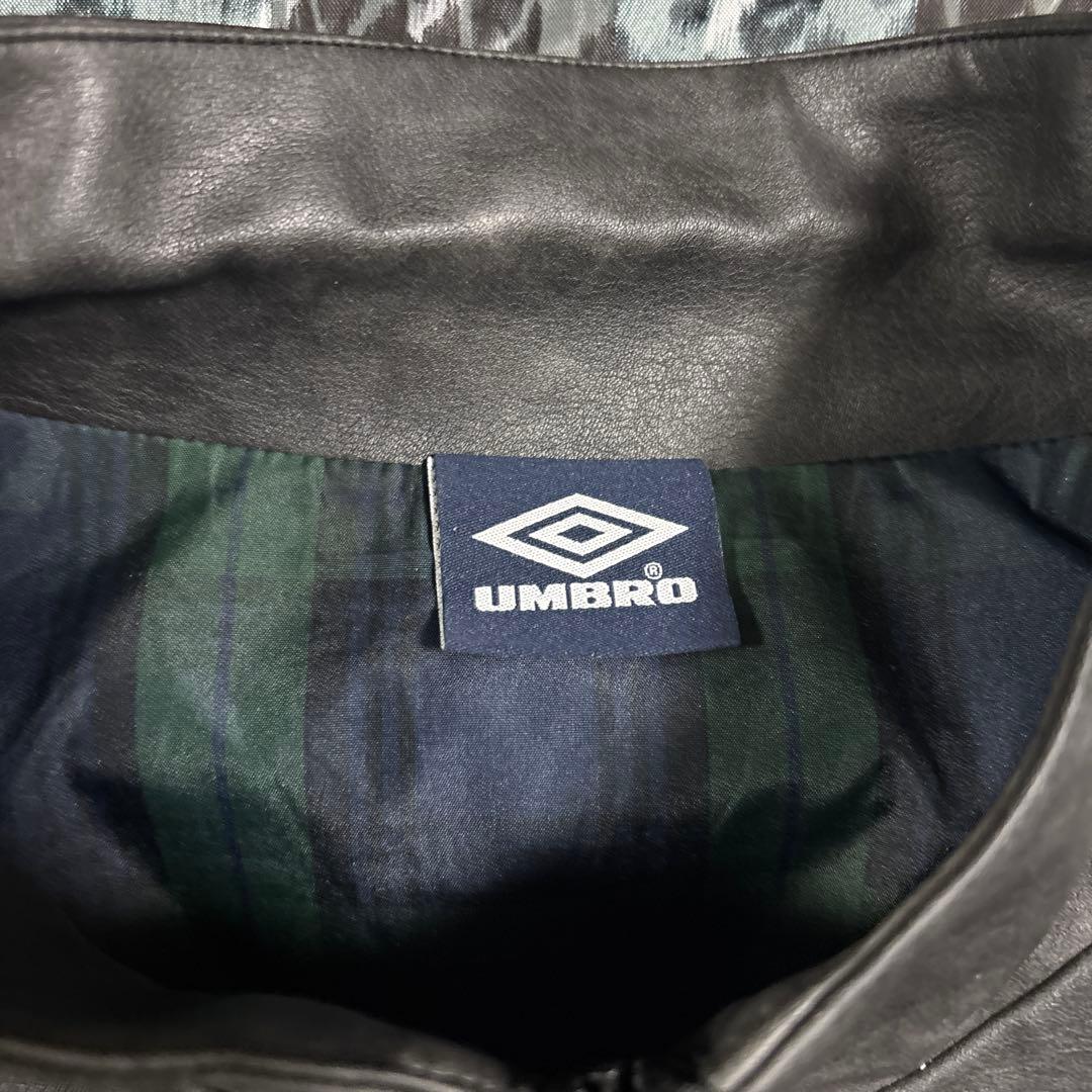 UMBRO/アンブロ レザージャケット　ブルゾン　ライダース　ブラック　黒