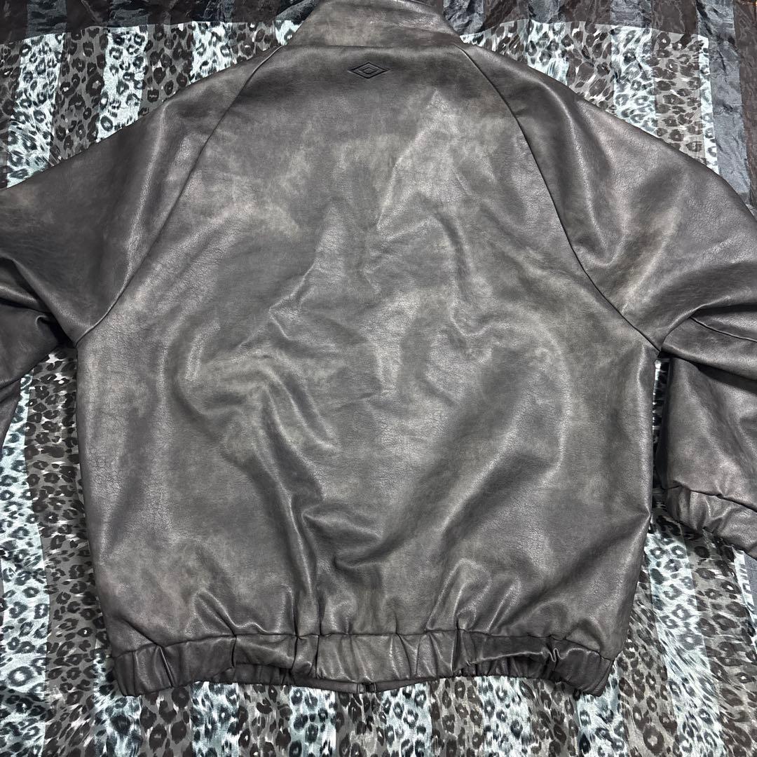 UMBRO/アンブロ レザージャケット　ブルゾン　ライダース　ブラック　黒