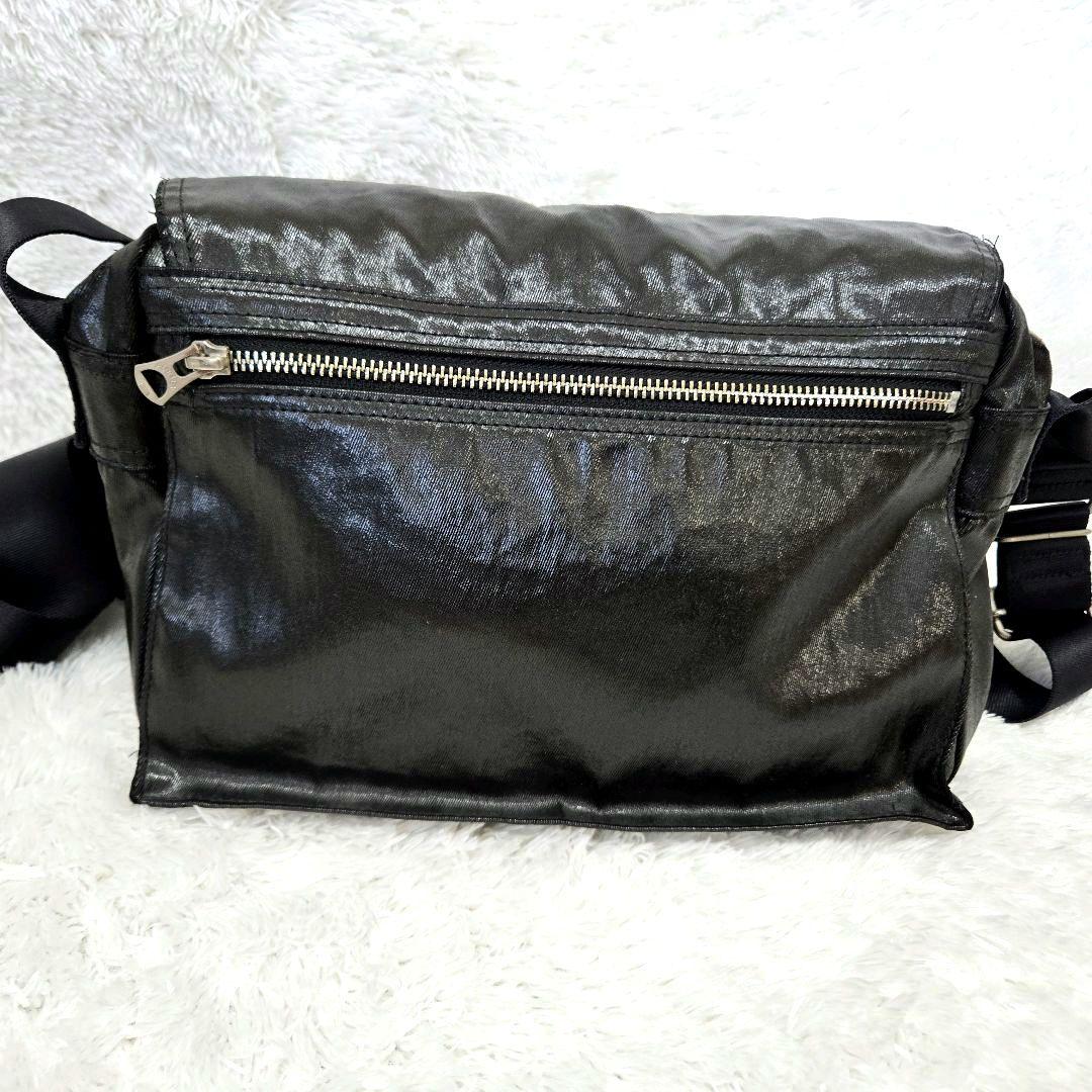 美品 PORTER フリースタイル シャイン メッセンジャーバッグ 黒