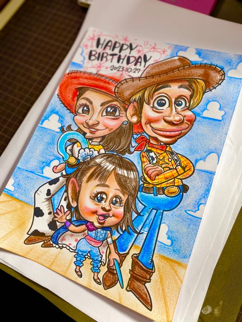 世界で1枚のオーダーメイド似顔絵☆ハイクオリティver☆誕生日★記念日