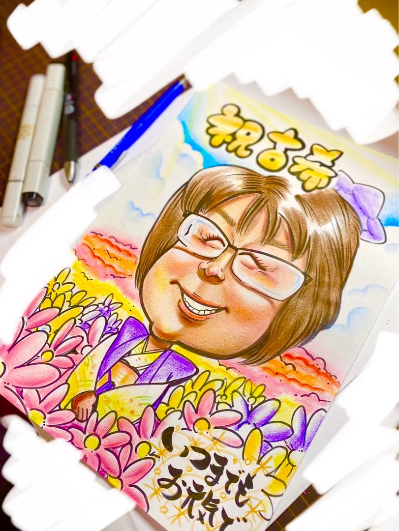 世界で1枚のオーダーメイド似顔絵☆ハイクオリティver☆誕生日★記念日