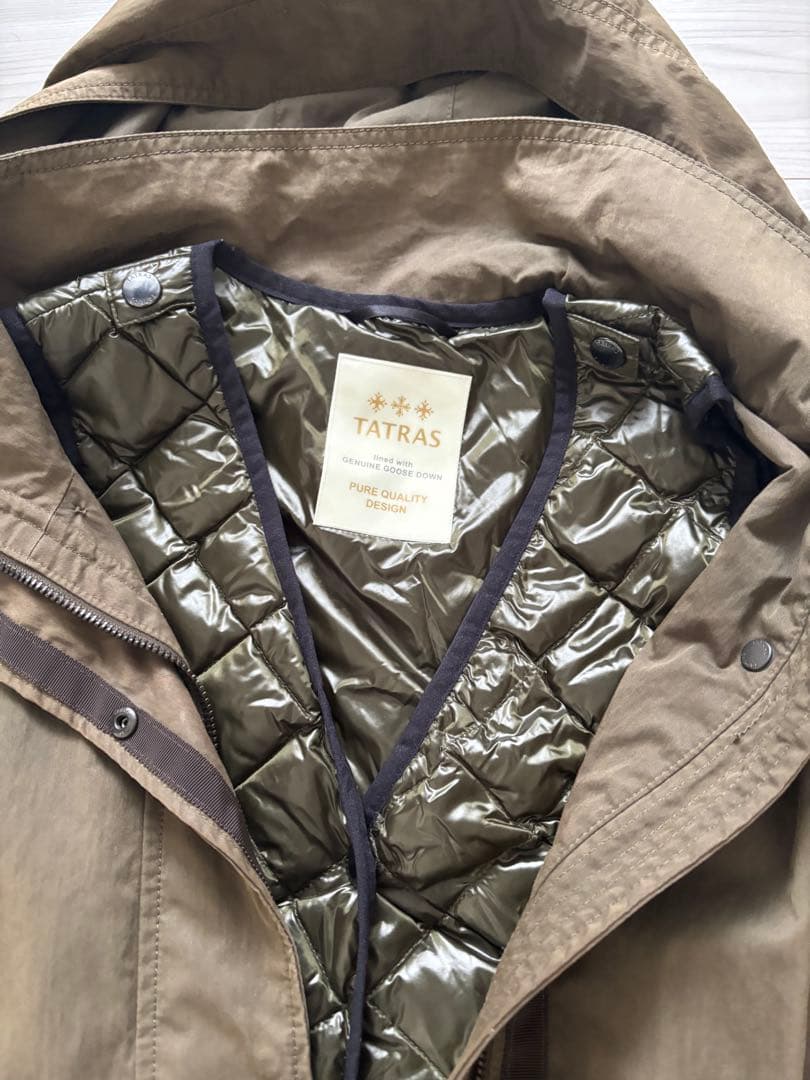 TATRAS モッズコート オリーブ！インナー付き！！ 2回着用のみ！