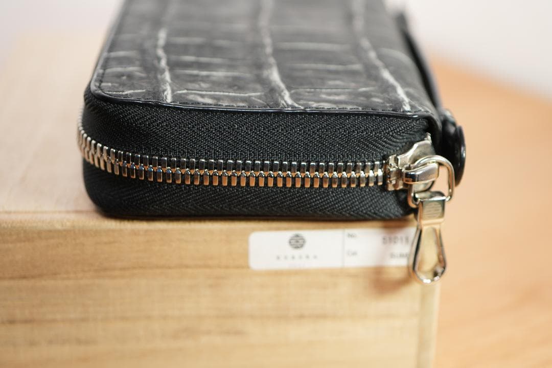 【極美品】ヌバック クロコ 墨染め クベラ9981（KUBERA）林五