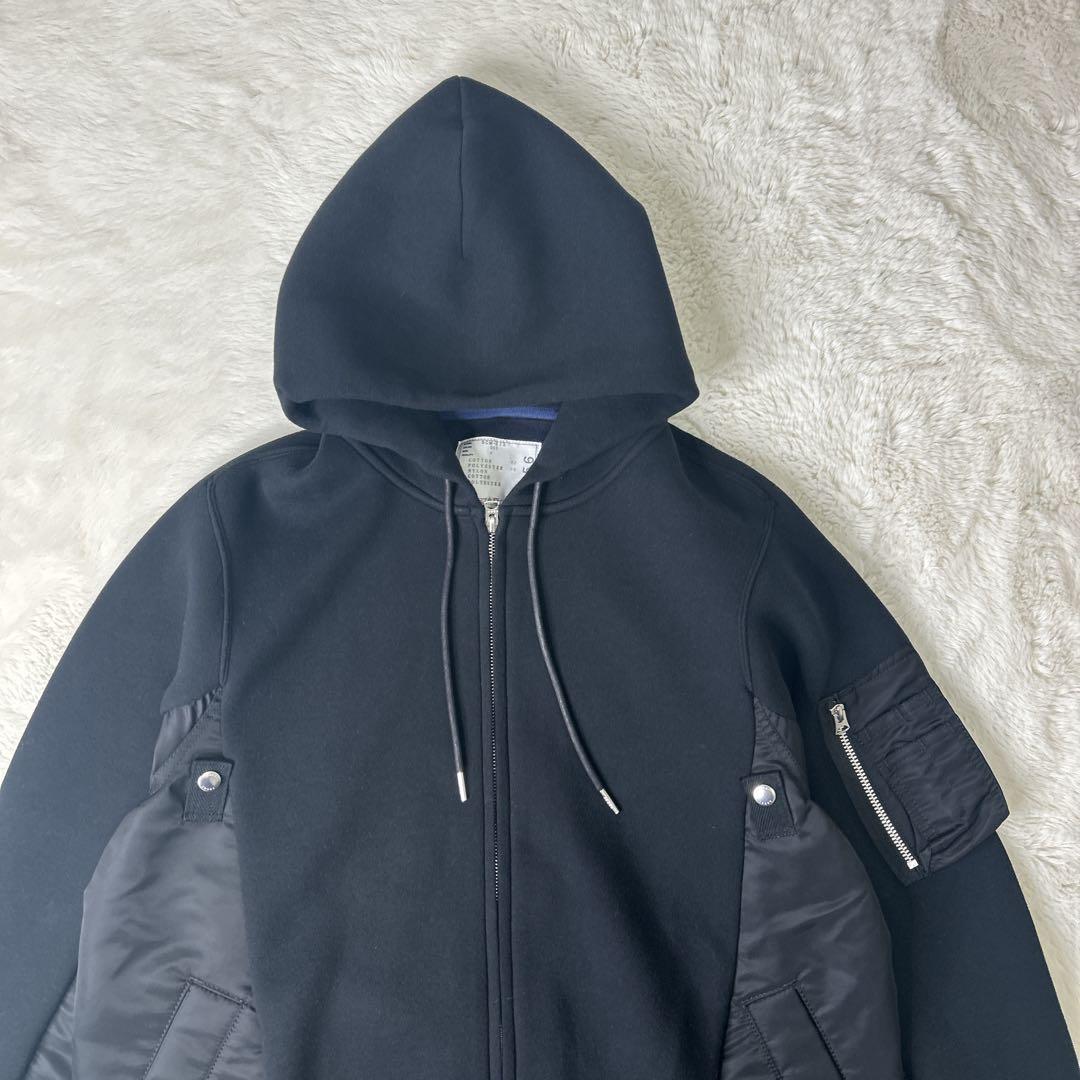 美品 sacai /サカイ AD2024 SCM-056 4 XL パーカー 黒