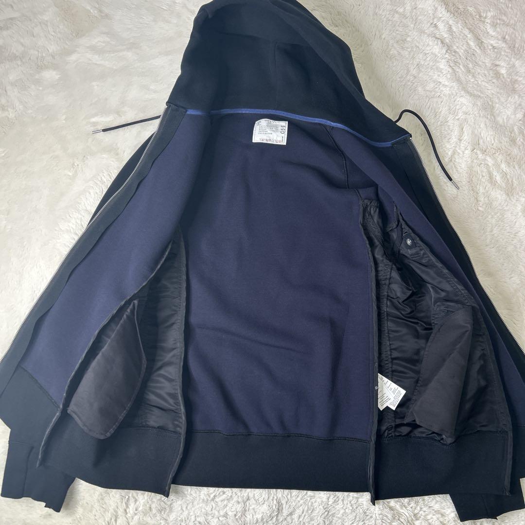 美品 sacai /サカイ AD2024 SCM-056 4 XL パーカー 黒