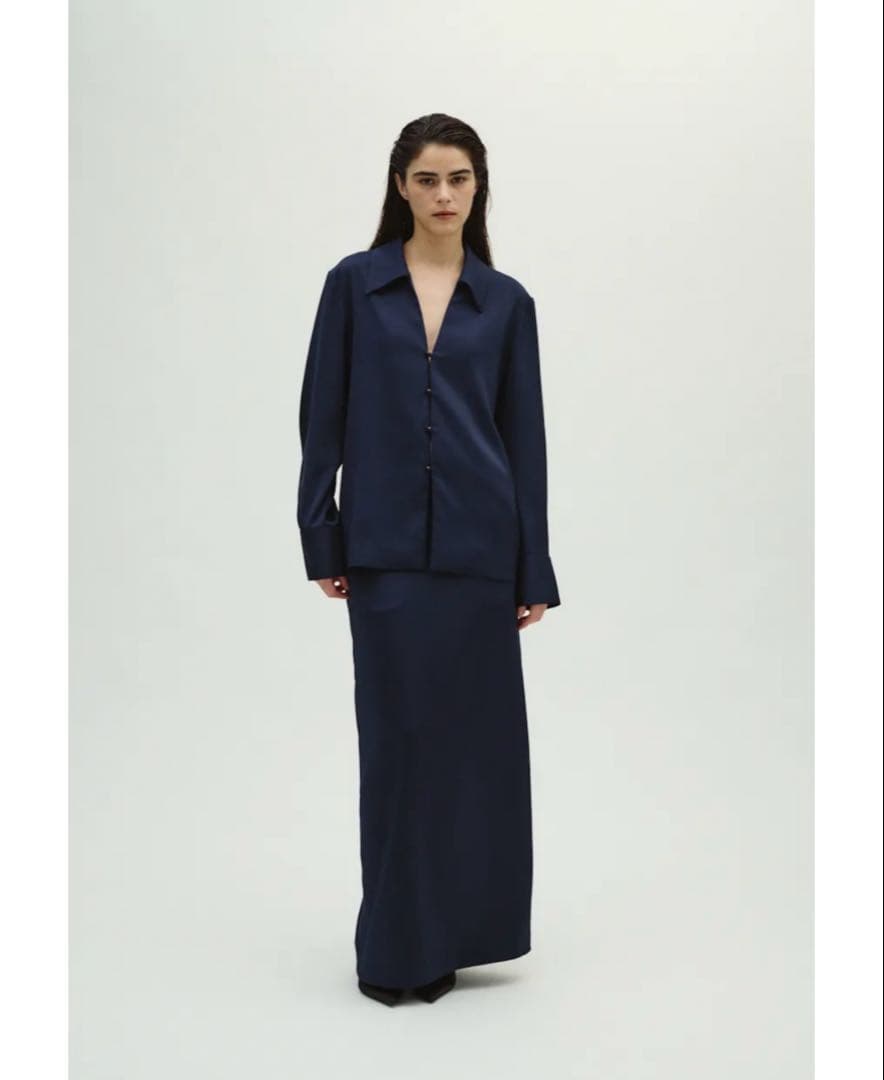 Open collar slim SH JK ブラック38