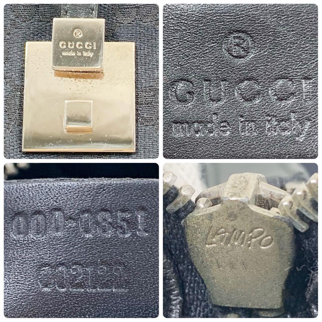 【✨美品✨】 GUCCI シェリーライン ミニボストンバッグ GG柄 ブラック