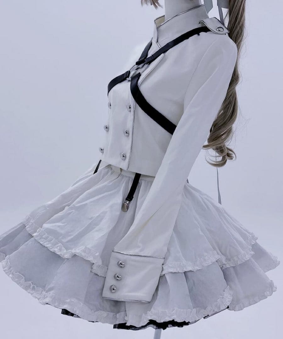 【HIDOLATRAL THEODOL】拘束十字架軍服ジャケット WHITE