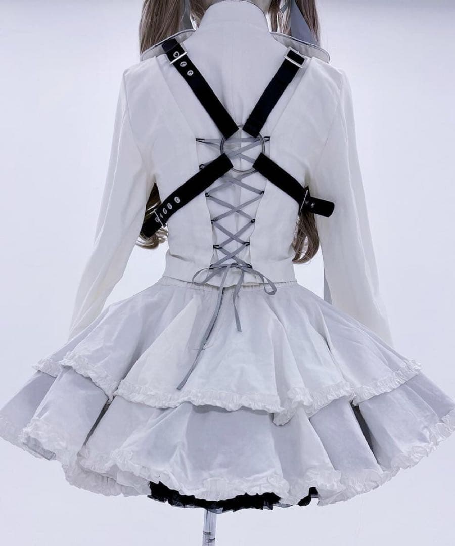 【HIDOLATRAL THEODOL】拘束十字架軍服ジャケット WHITE