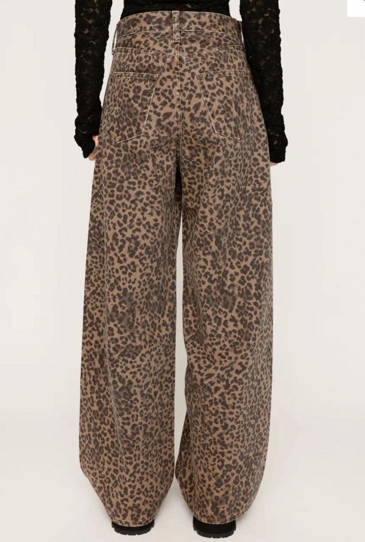 パンツ SLY LEOPARD WIDE LEG PT-C