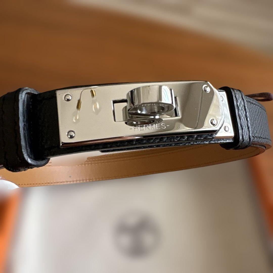 エルメス ケリーベルト 18 ノアール 黒 シルバー ケリー