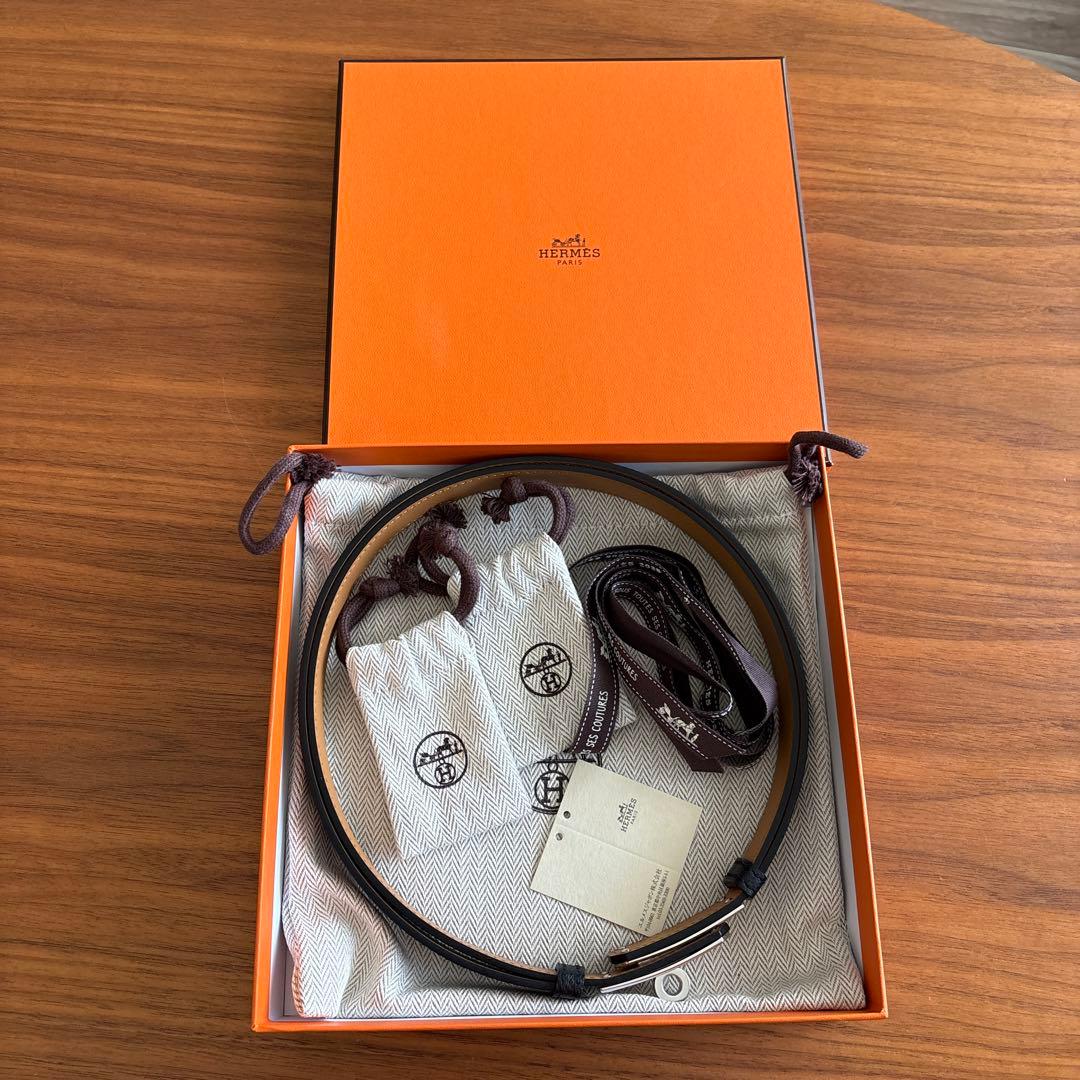 エルメス ケリーベルト 18 ノアール 黒 シルバー ケリー