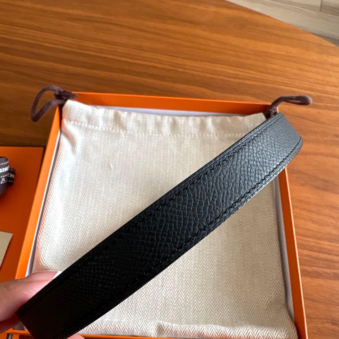 エルメス ケリーベルト 18 ノアール 黒 シルバー ケリー