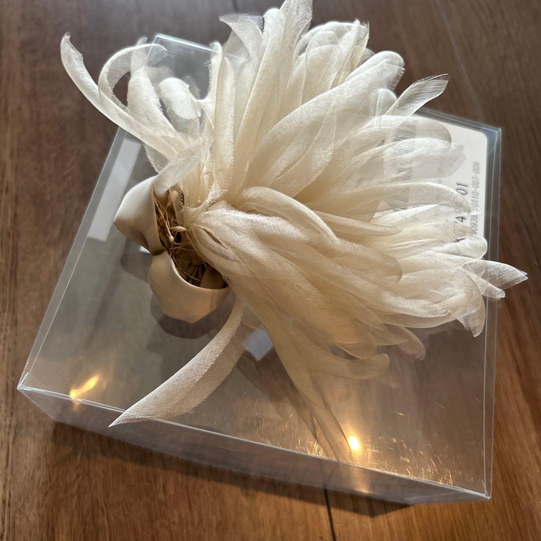 シルクオーガンジーコサージュ　グレーA