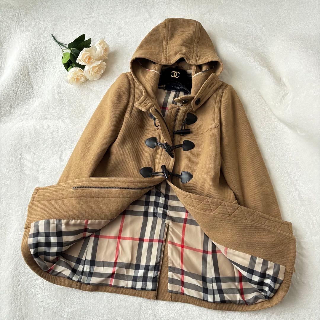 極美品✨バーバリーロンドン　メガチェック　ダッフルコート　キャメル　38 M