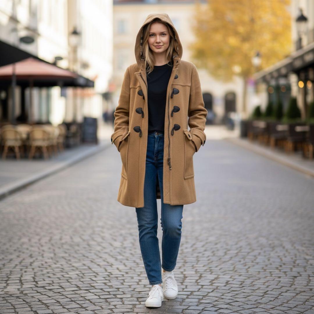 極美品✨バーバリーロンドン　メガチェック　ダッフルコート　キャメル　38 M