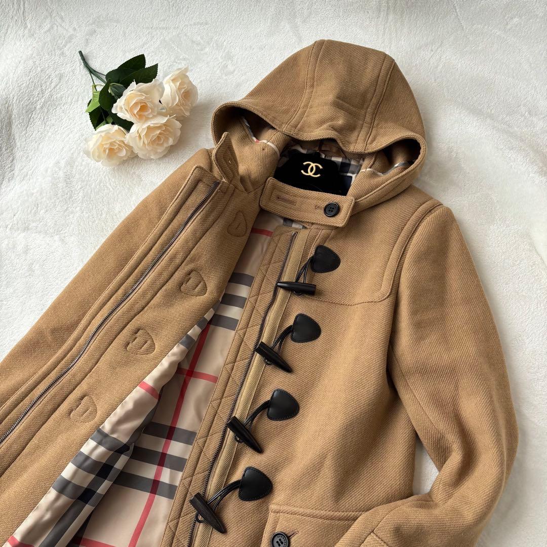 極美品✨バーバリーロンドン　メガチェック　ダッフルコート　キャメル　38 M