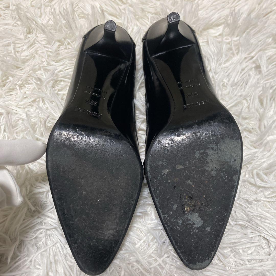 美品✨エルメス　ケリー　パンプス　23cm 黒　HERMES レザー　金具　箱付