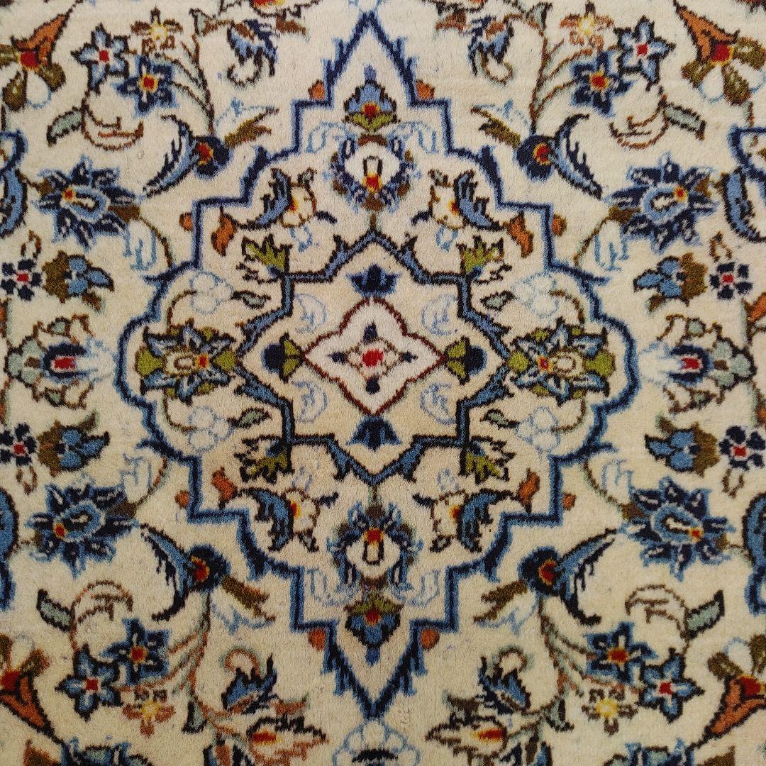 ペルシャ絨毯 150x100 手織り 美術品 カーシャーン産 クリーニング済み