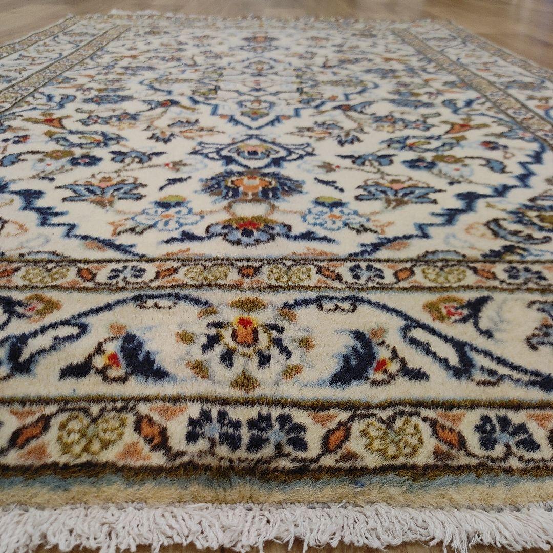 ペルシャ絨毯 150x100 手織り 美術品 カーシャーン産 クリーニング済み