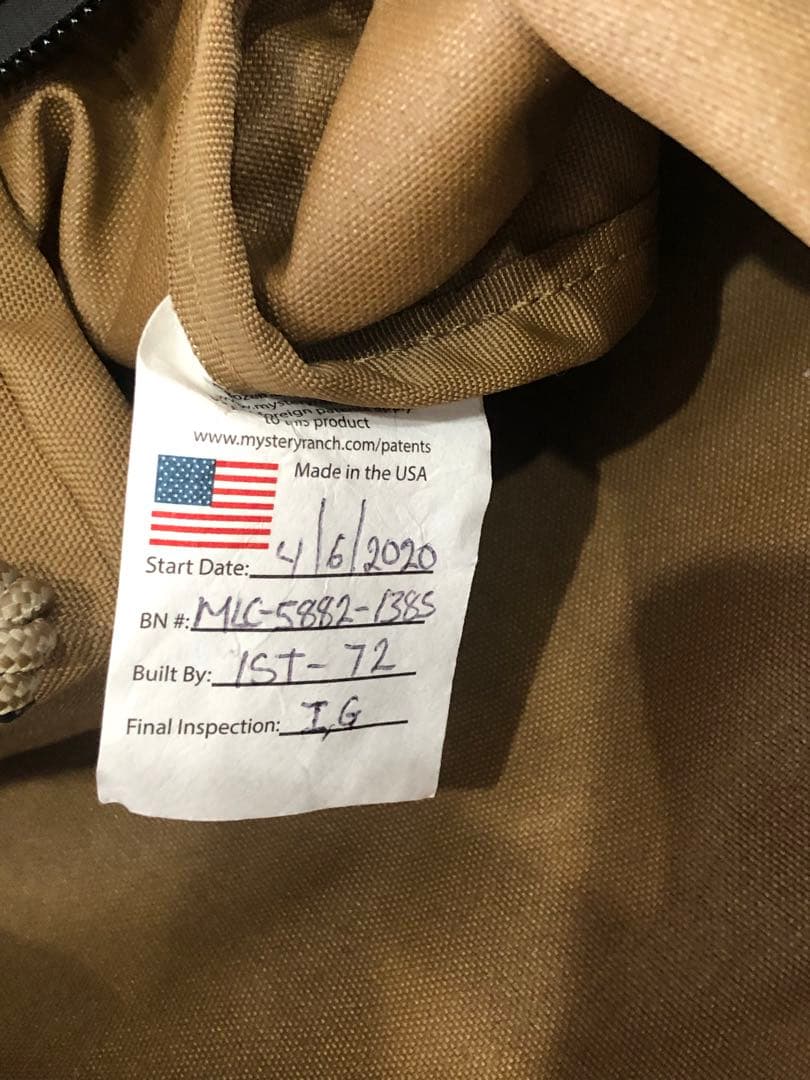 美品　MYSTERY RANCH モッドロードセル　コヨーテ