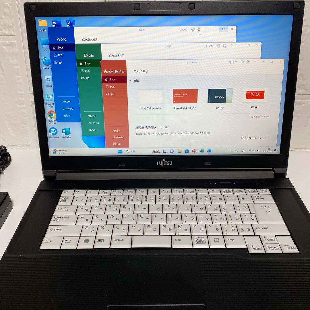 Windows11 オフィス付き　SSD128G メモリ8GB 富士通ノートPC