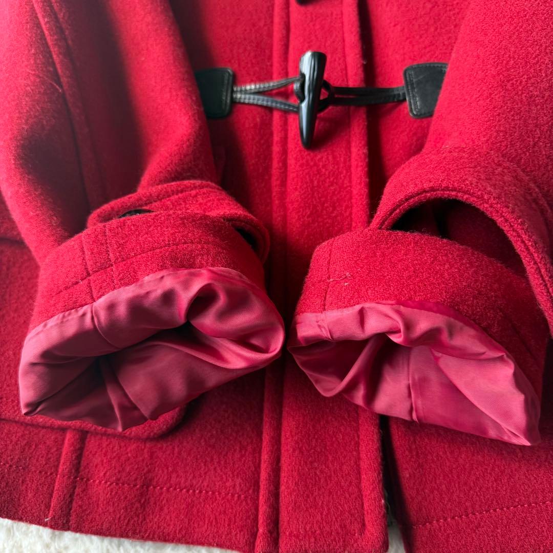 バーバリーブルーレーベル ダッフルコート ノバチェック 38 レッド 未使用級