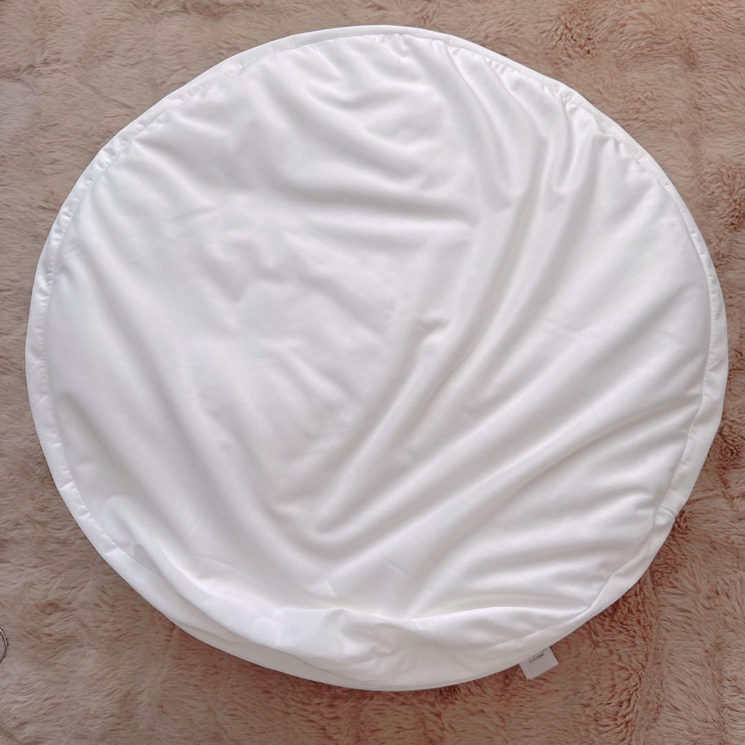 ジェラートピケ くま クマ ベアモチーフ ホワイト ビーズクッション