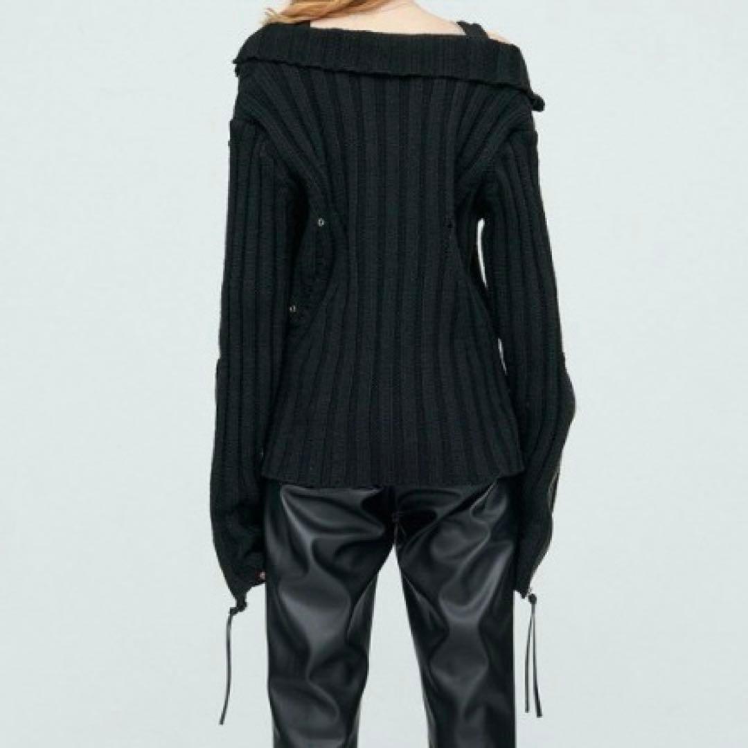 Nache sure soft knit zip up ニット