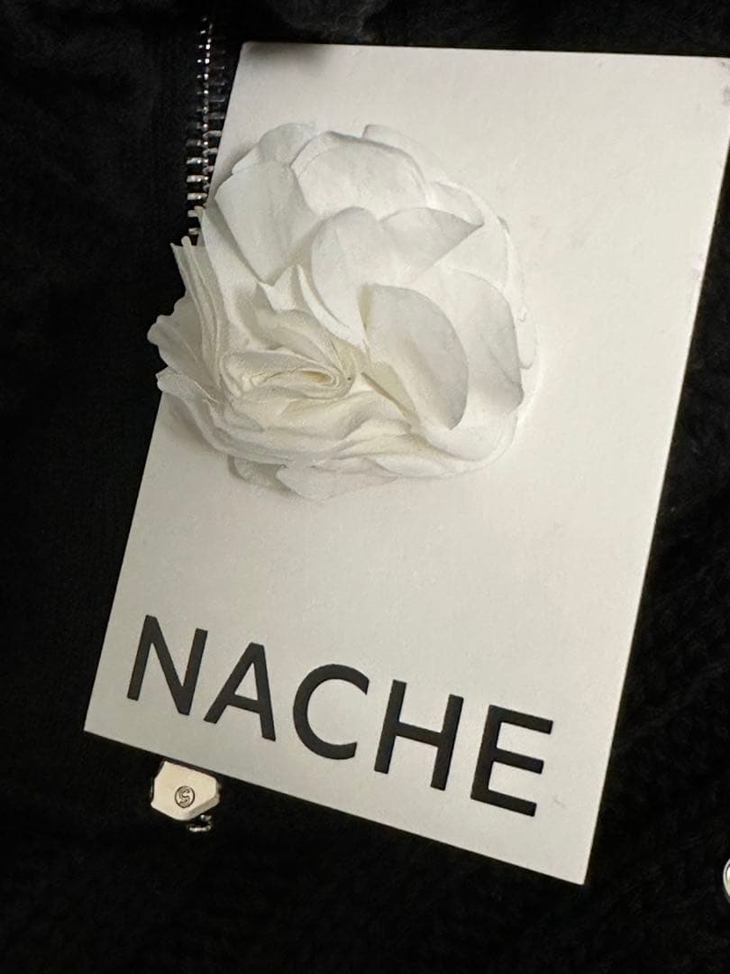 Nache sure soft knit zip up ニット