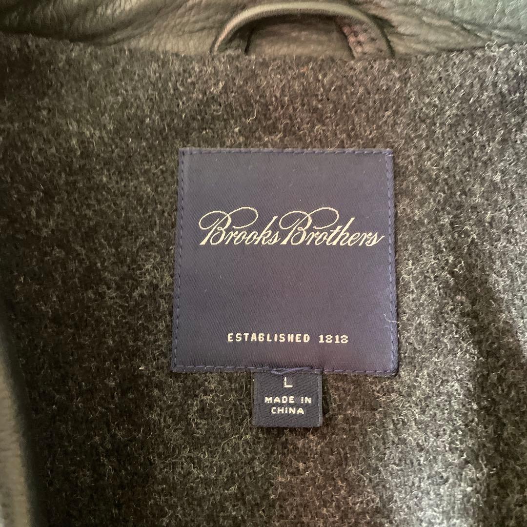 Brooks Brothers ブラック レザー ジャケット L