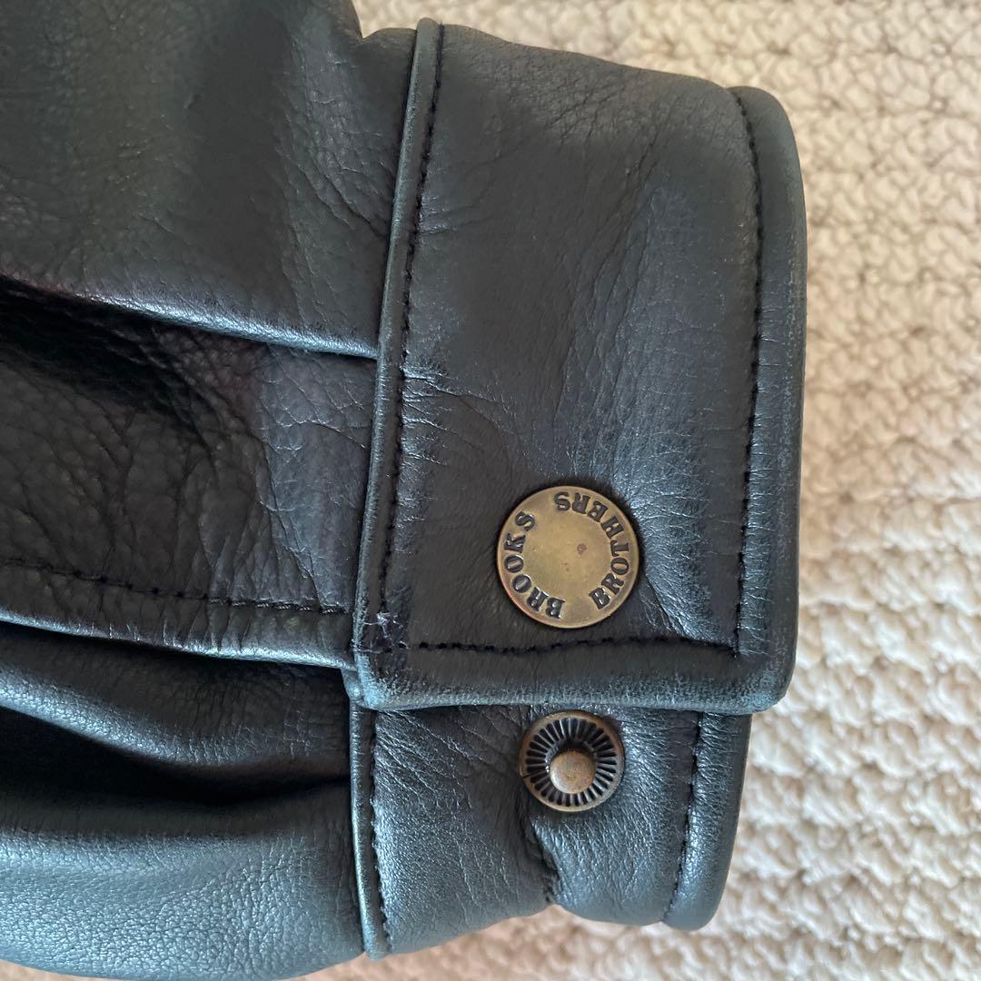 Brooks Brothers ブラック レザー ジャケット L