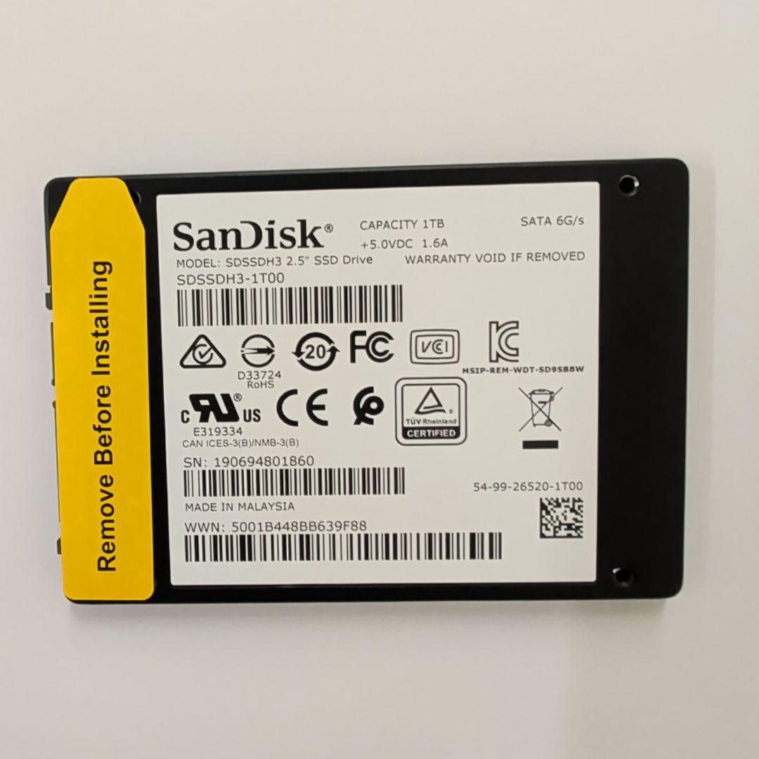SanDisk Ultra 3D SSD 1TB 4個セット