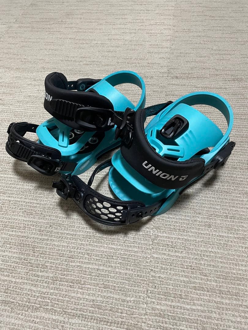 UNION スノーボードビンディング アクアブルー　子供用XS
