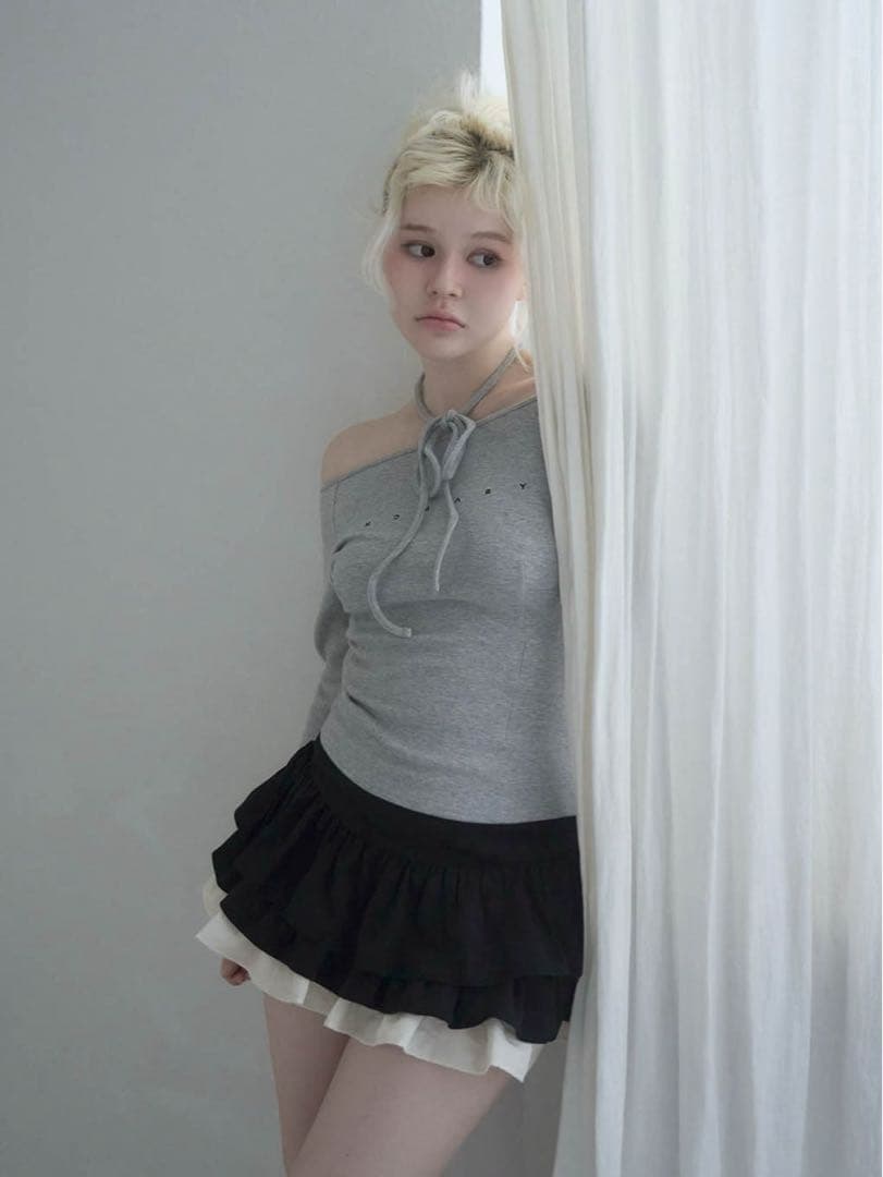 トップス Mary logo choker tops