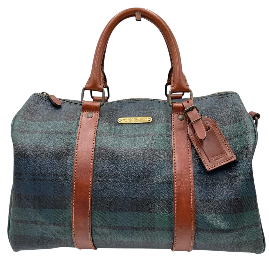 ポロ ラルフローレン ブラックウォッチ ハンドバッグ ミニボストンバッグ