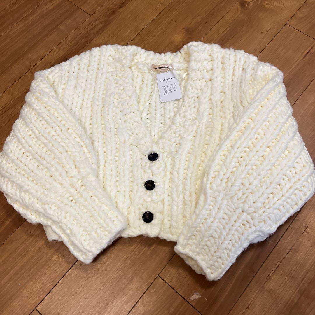 ゆゆさまへ⭐️新品未使用⭐️アプワイザーリッシェ　ハンドメイドニットカーディガン